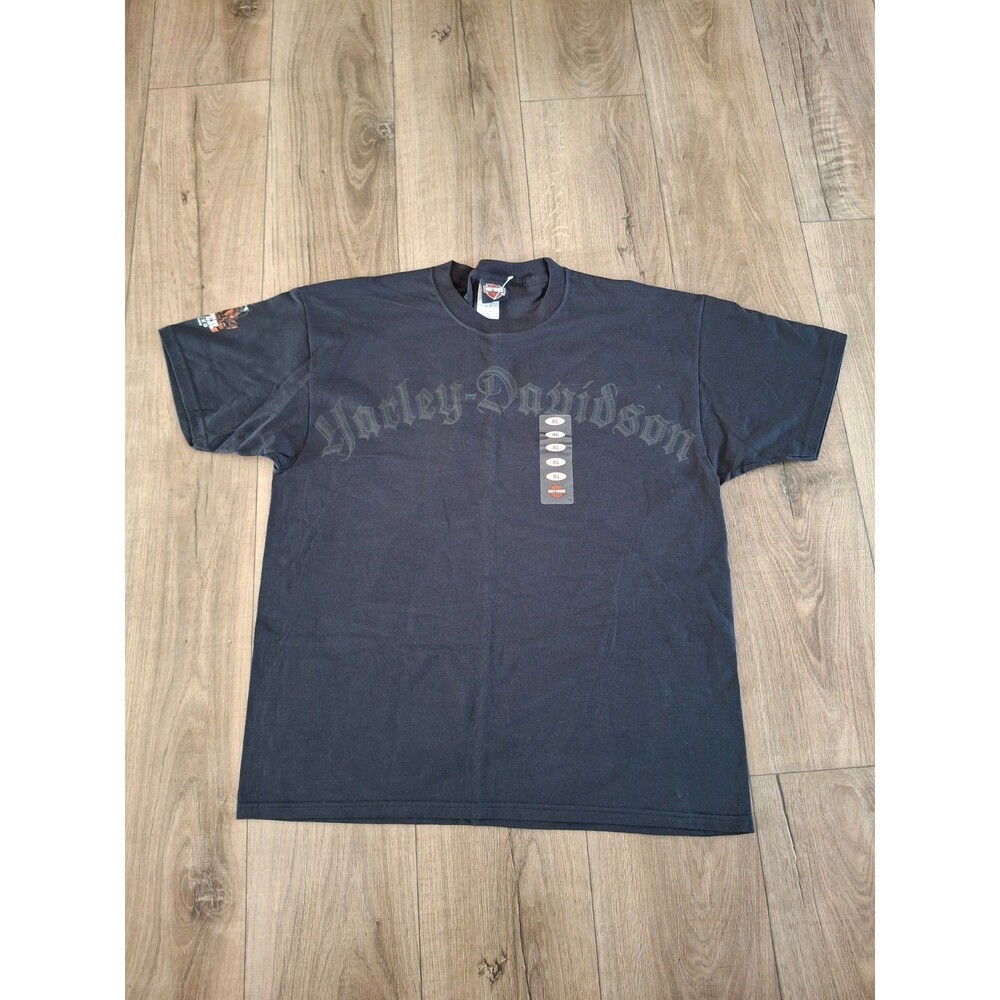 NEW Harley Davidson 2009 Casper Wyoming Black Grey Studded TShirt Men’s Size XL